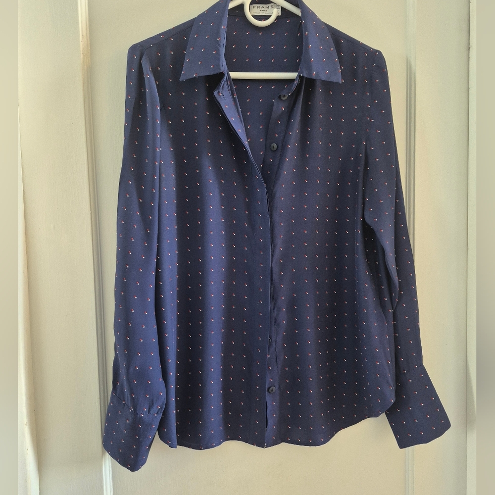 FRAME Silk Designer Blouse